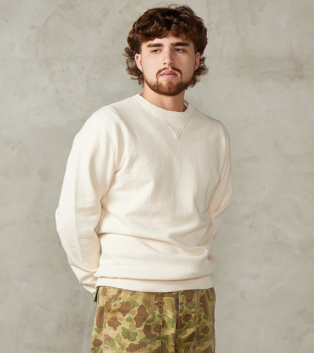 Samurai - SWS-SC01 Japanese Cotton Heavyweight Sweatshirt - Natural