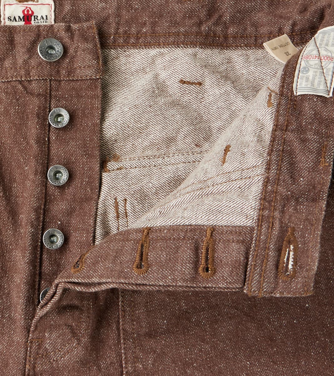 Samurai - SJ52BR 15oz Selvedge Denim Kanoko Brown Baker Pant