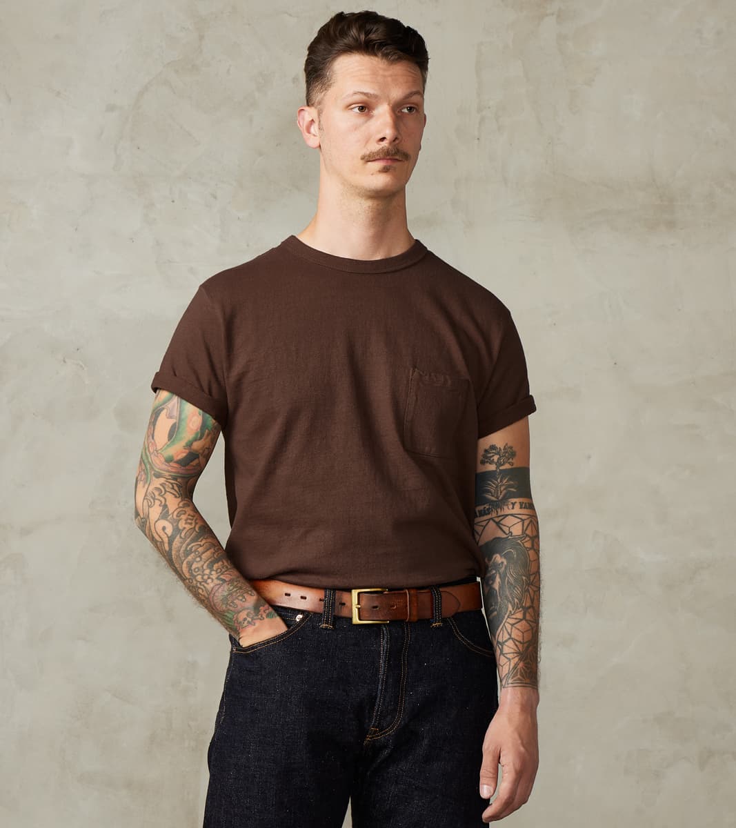 Samurai - SJST-SC03 Japanese Cotton Short Sleeve Pocket T-Shirt