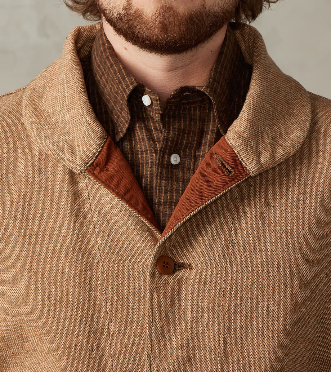 S100NAJ25 Beige Elemental Flannel Cossack Jacket