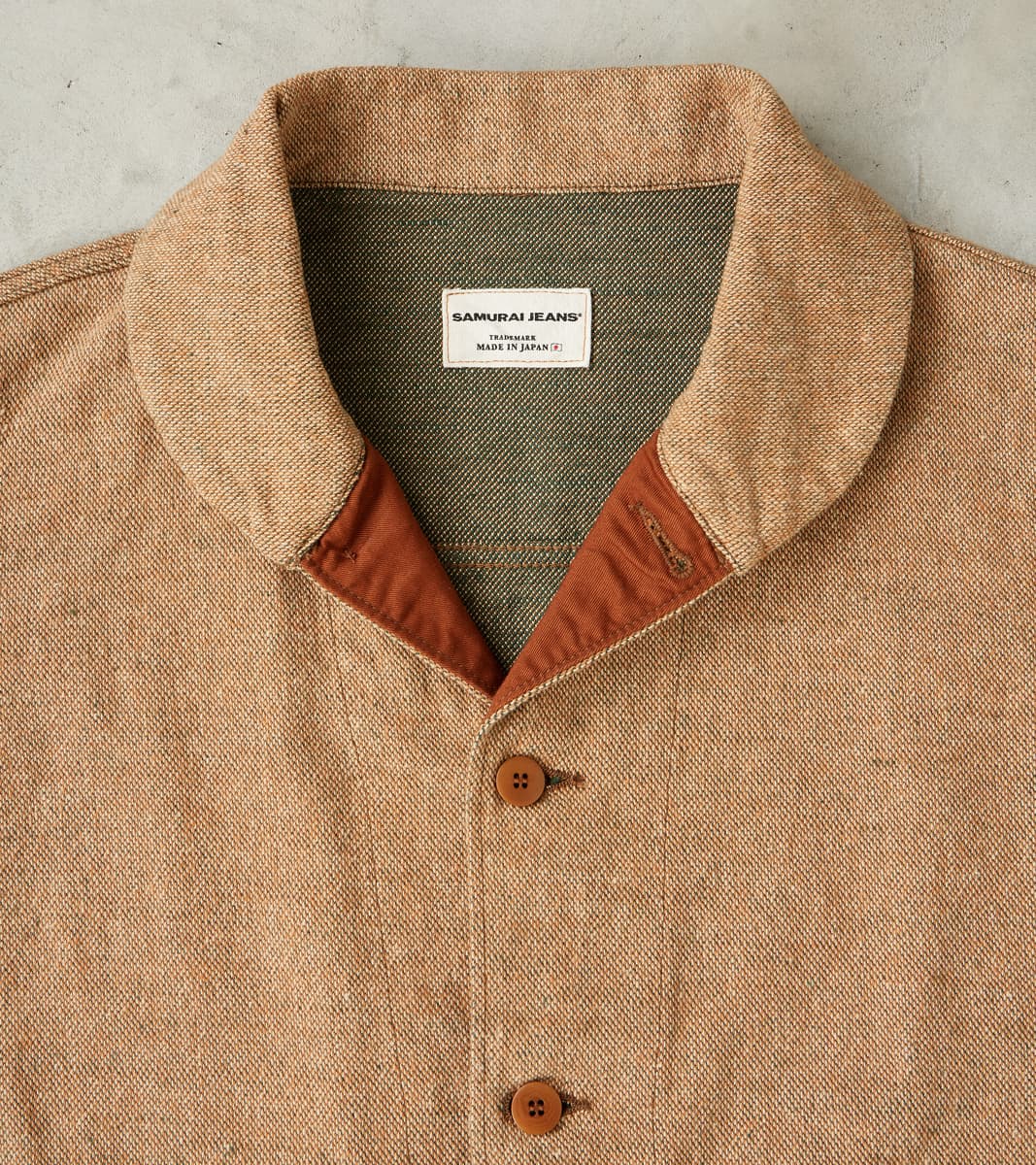 S100NAJ25 Beige Elemental Flannel Cossack Jacket