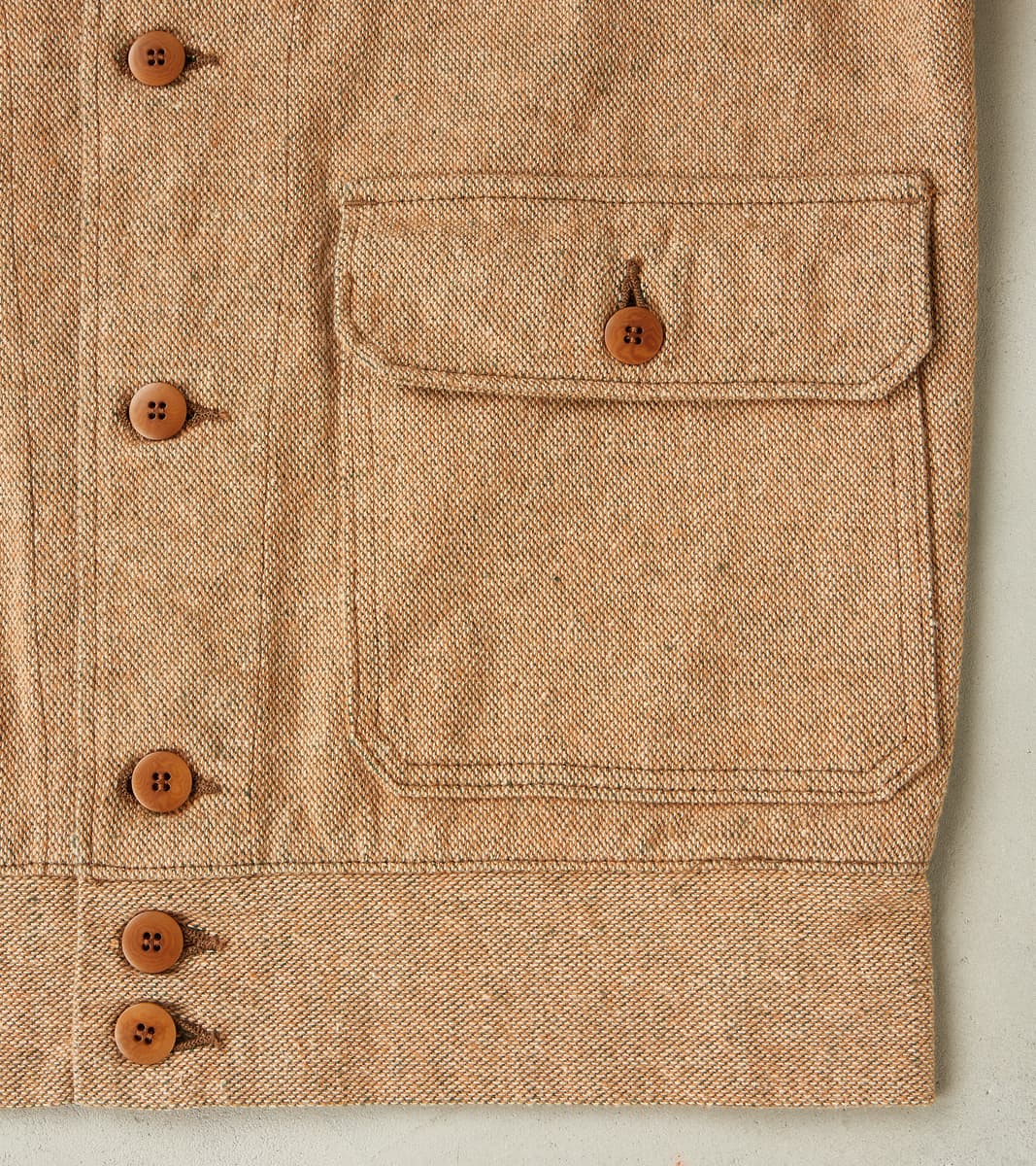 S100NAJ25 Beige Elemental Flannel Cossack Jacket