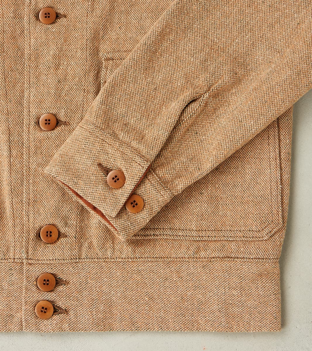 S100NAJ25 Beige Elemental Flannel Cossack Jacket
