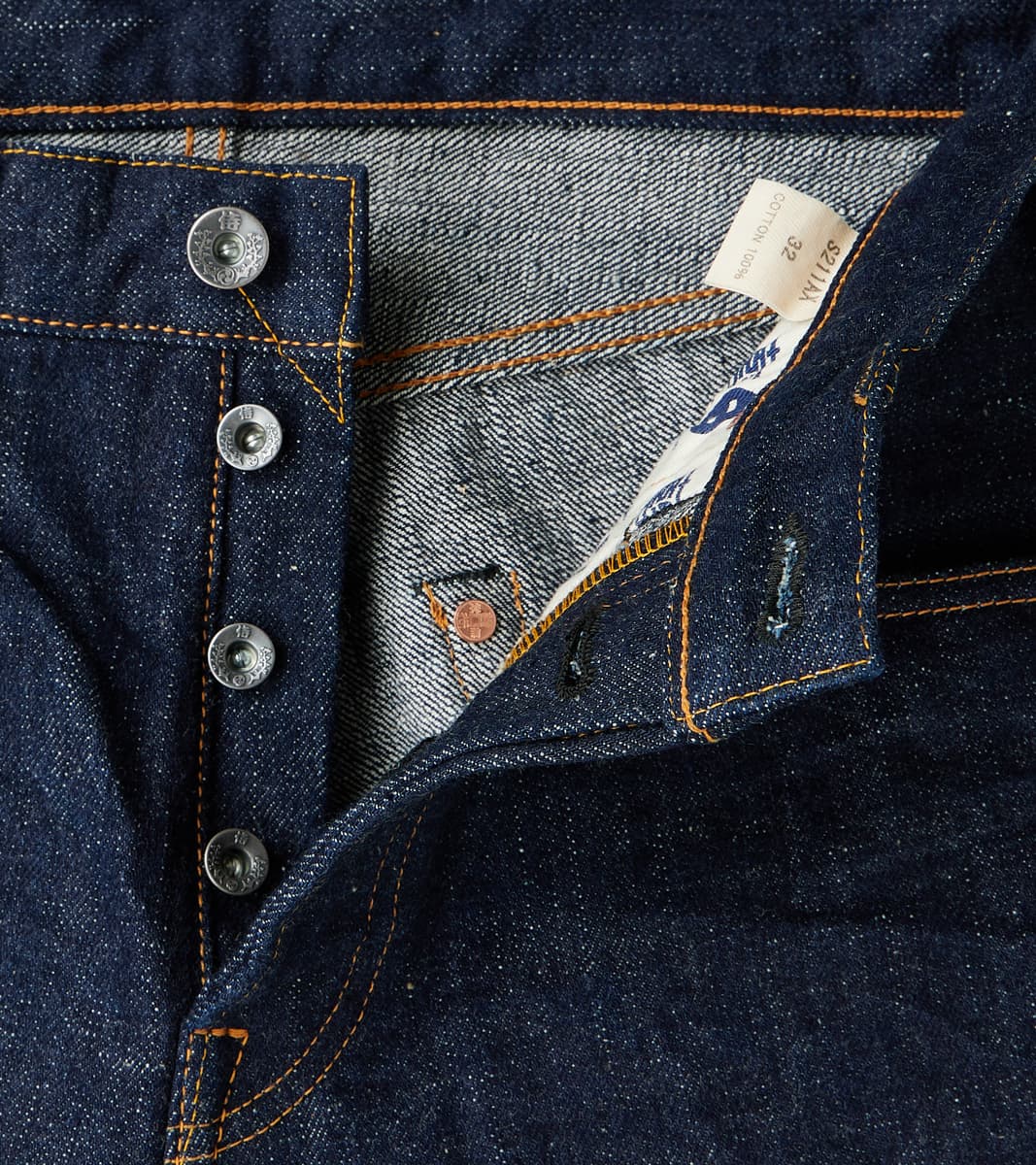Samurai - S211AX 18oz Ai-Benkei Natural Indigo - Relaxed Tapered