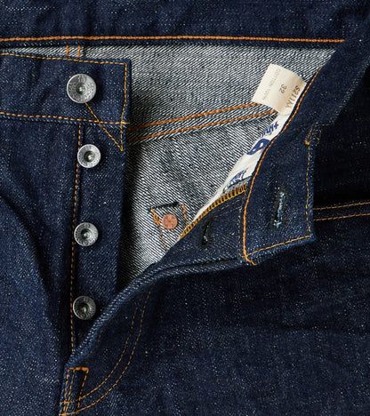 S211AX 18oz Ai-Benkei Natural Indigo - Relaxed Tapered