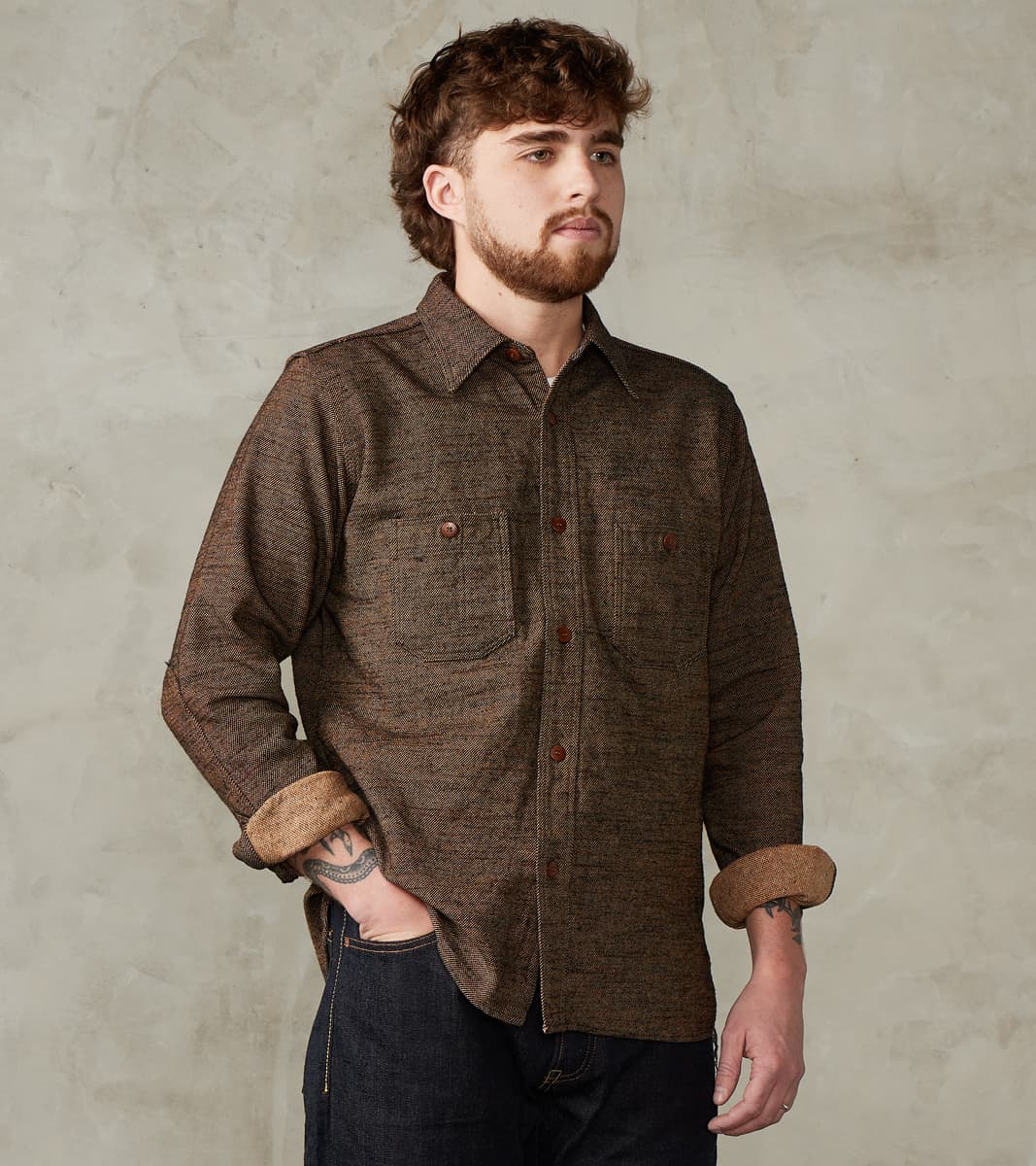 Samurai SMN25-01W Black Elemental Flannel Work Shirt
