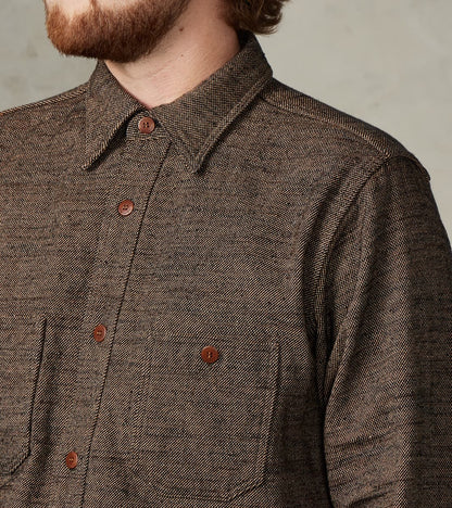SMN25-01W Black Elemental Flannel Work Shirt