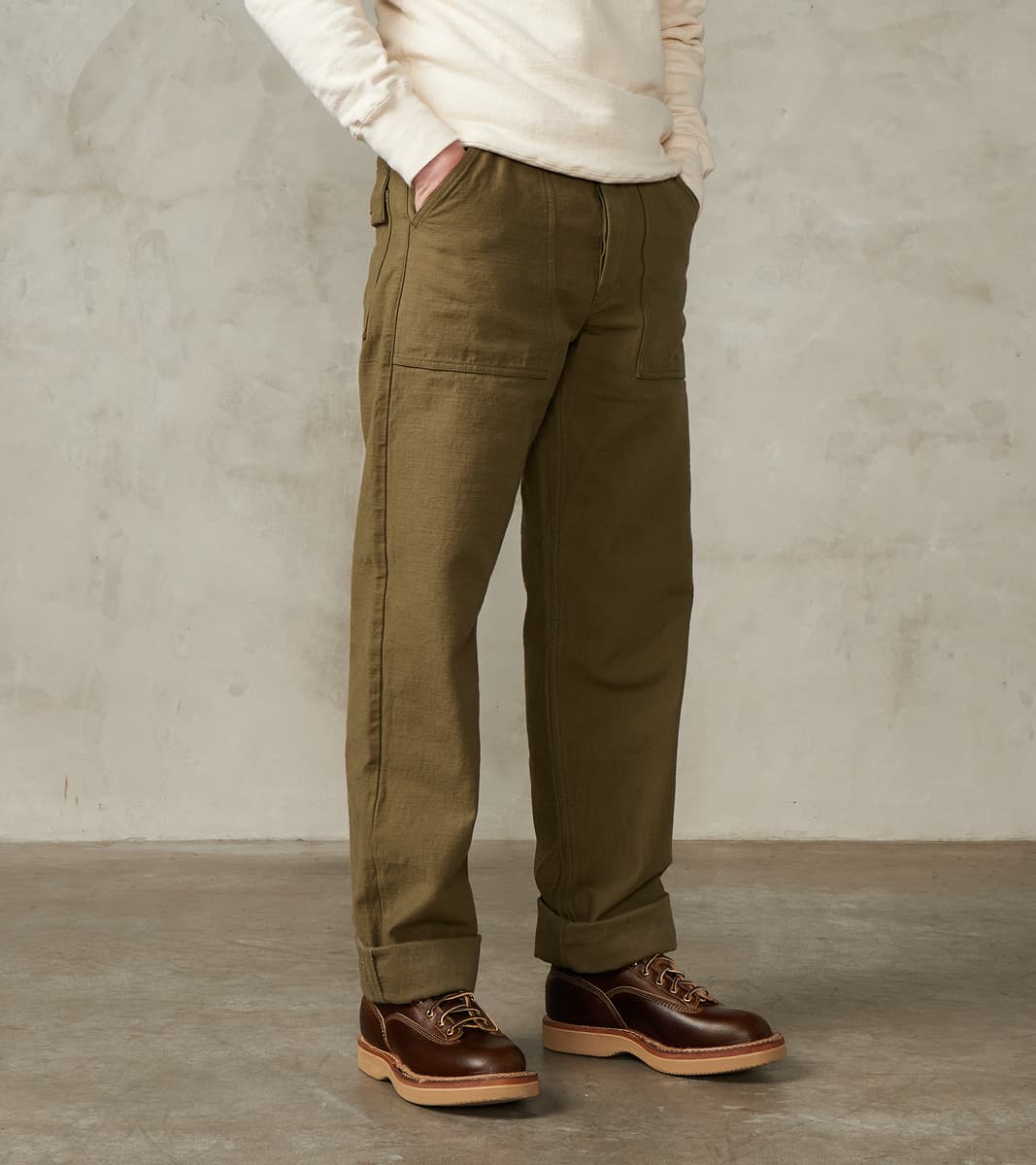 Samurai - SJ52BP 15oz Selvedge Heavy Back Satin Olive Baker Pant - Reg…