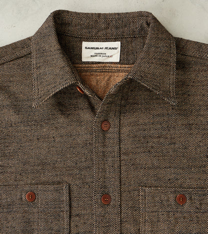 SMN25-01W Black Elemental Flannel Work Shirt