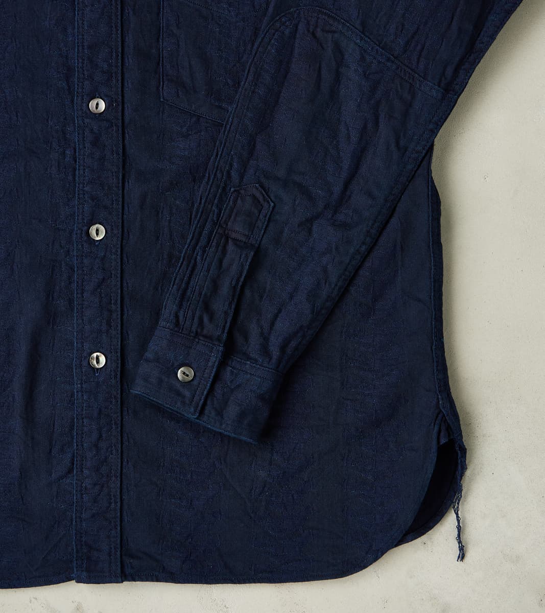 Samurai - SSS26-01W Indigo Dyed Sengen Jacquard Work Shirt