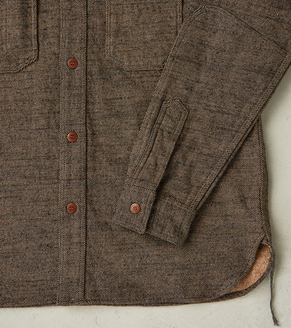 SMN25-01W Black Elemental Flannel Work Shirt