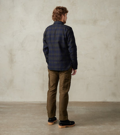 SIN24-03 Indigo Rope Dyed Heavy Flannel Check Work Shirt