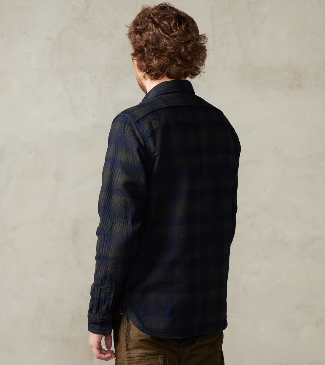 SIN24-03 Indigo Rope Dyed Heavy Flannel Check Work Shirt