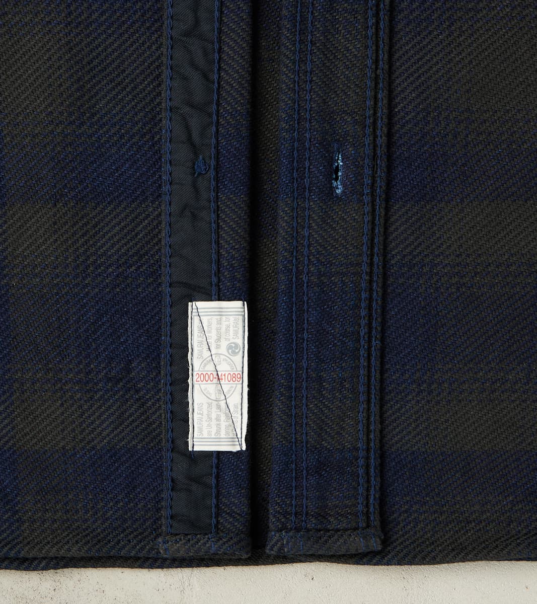 SIN24-03 Indigo Rope Dyed Heavy Flannel Check Work Shirt