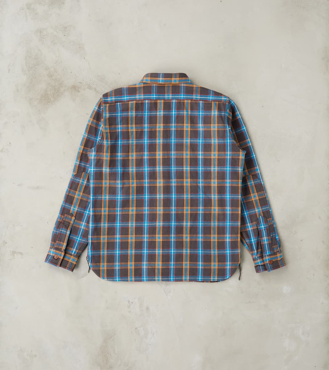 SNL24-01 Rope Dyed Heavy Flannel Contest Check Work Shirt