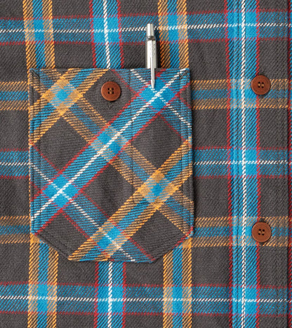 SNL24-01 Rope Dyed Heavy Flannel Contest Check Work Shirt