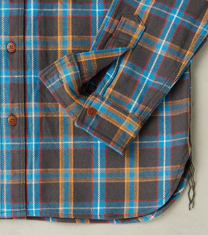 SNL24-01 Rope Dyed Heavy Flannel Contest Check Work Shirt