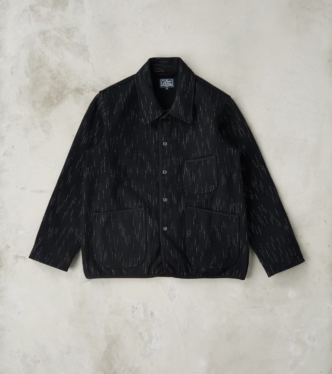 Studio D'Artisan Kasuri Black Beach Cloth Work Jacket
