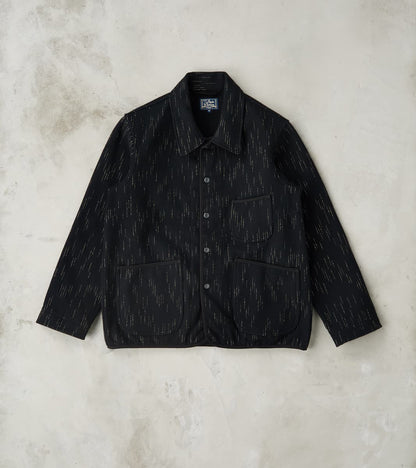 Studio D'Artisan Kasuri Black Beach Cloth Work Jacket