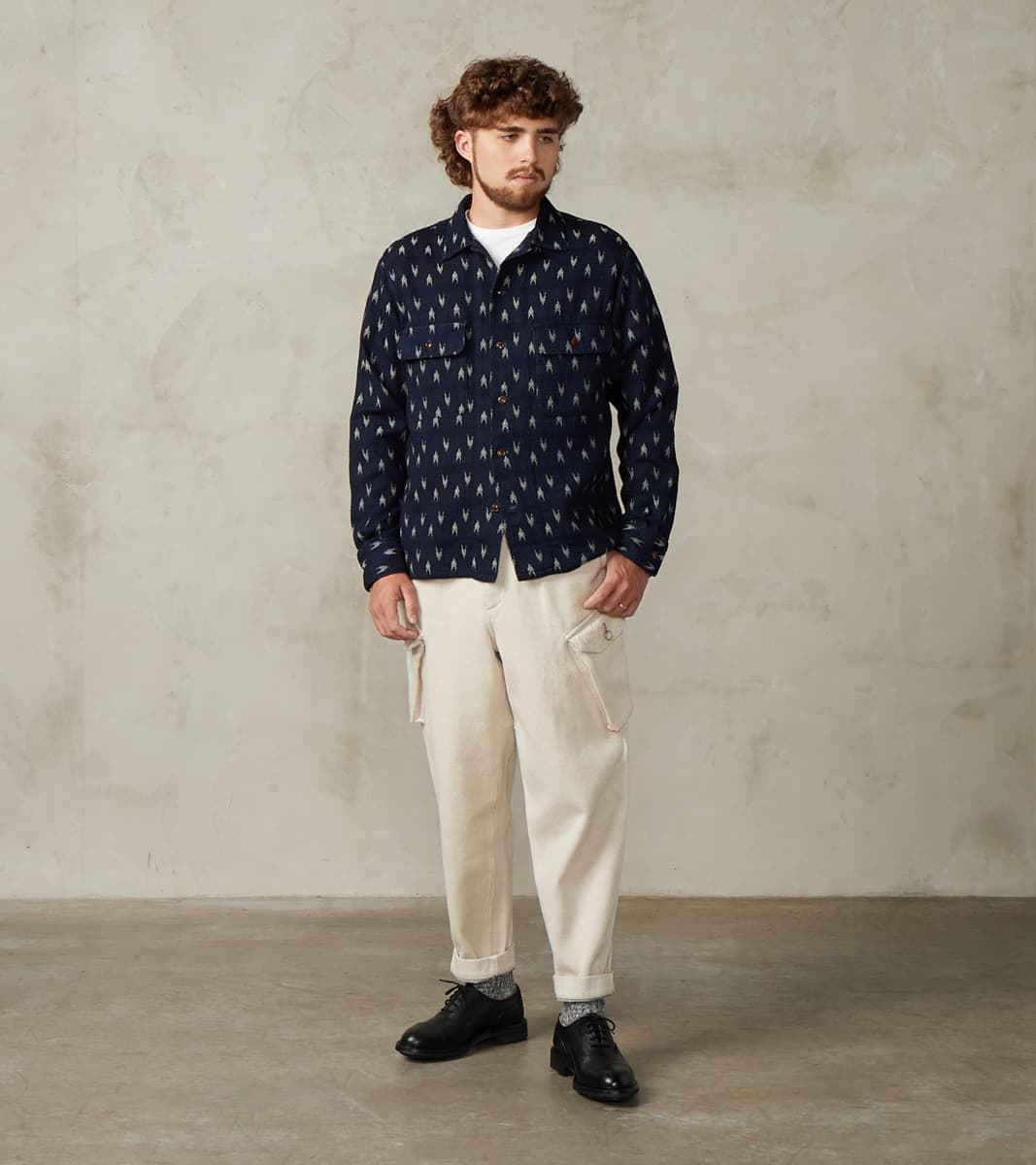 Studio D'Artisan Arrow Yagasuri Indigo Sashiko Shirt