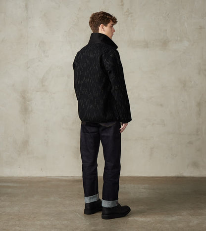 Kasuri Black Beach Cloth Work Jacket