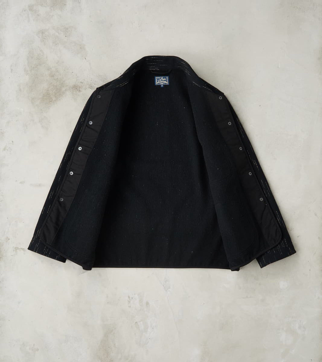 Studio D'Artisan Kasuri Black Beach Cloth Work Jacket – Division