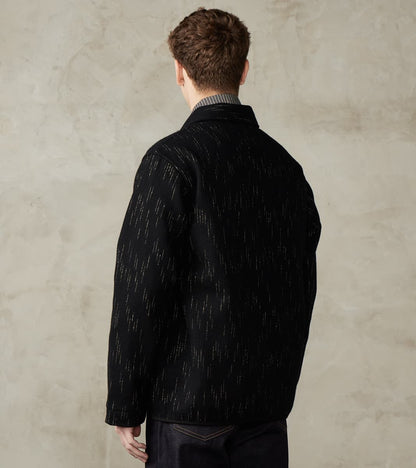 Kasuri Black Beach Cloth Work Jacket