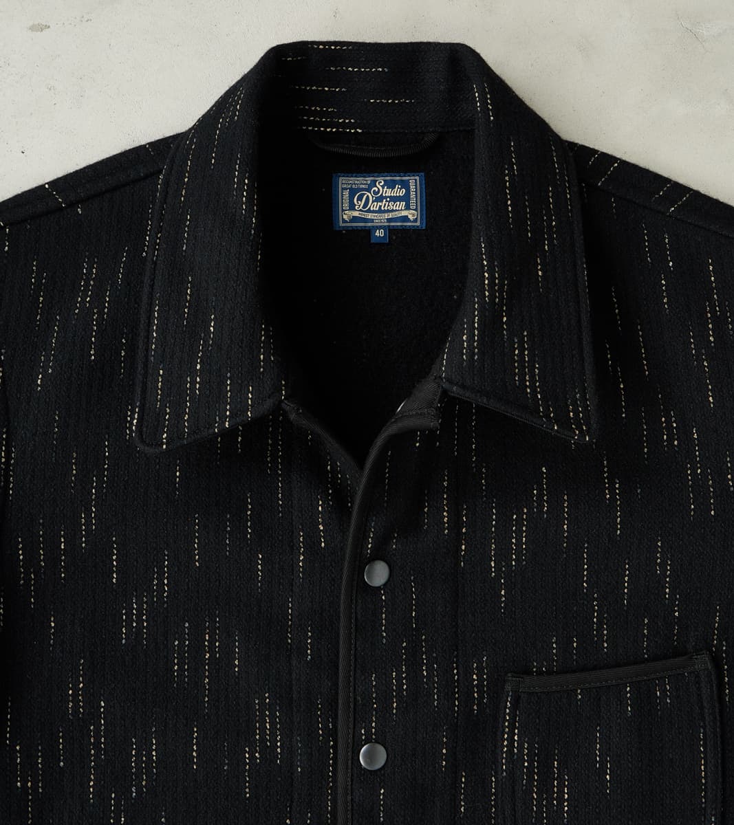 Kasuri Black Beach Cloth Work Jacket