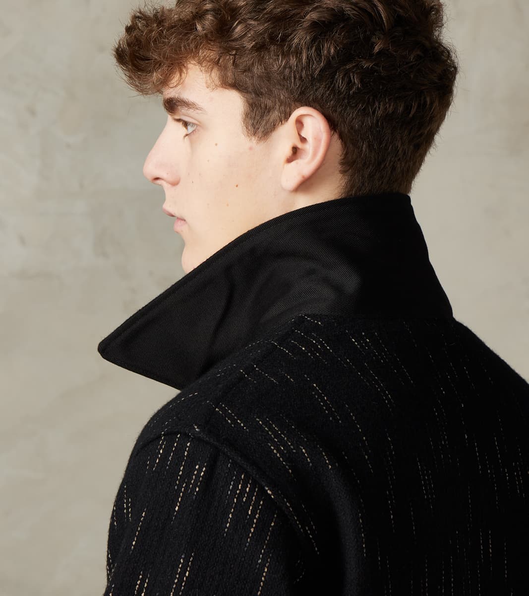 Kasuri Black Beach Cloth Work Jacket