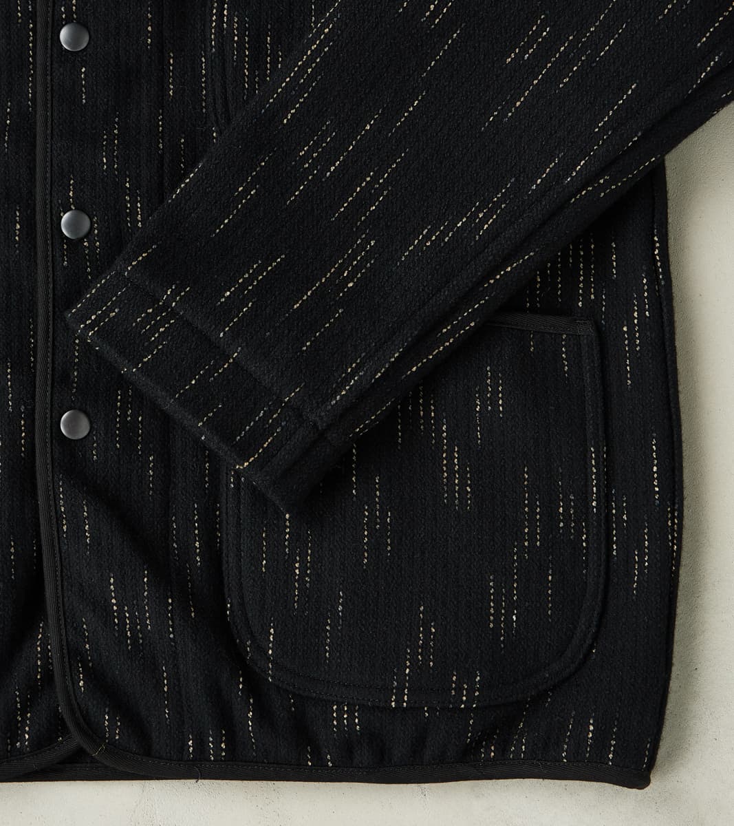 Studio D'Artisan Kasuri Black Beach Cloth Work Jacket – Division
