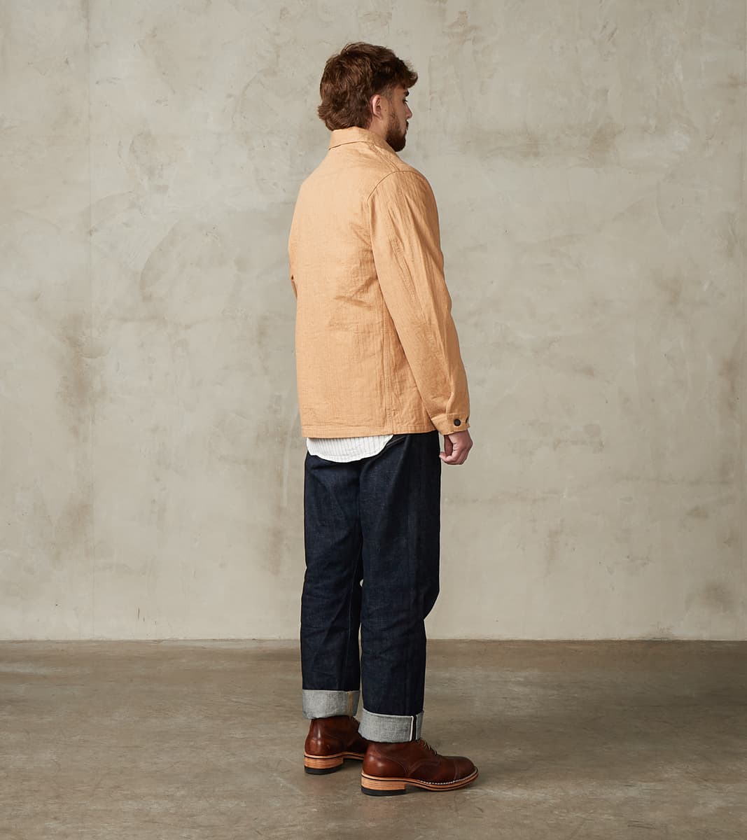 Studio D'Artisan Natural Brown Fox Cotton Military Herringbone
