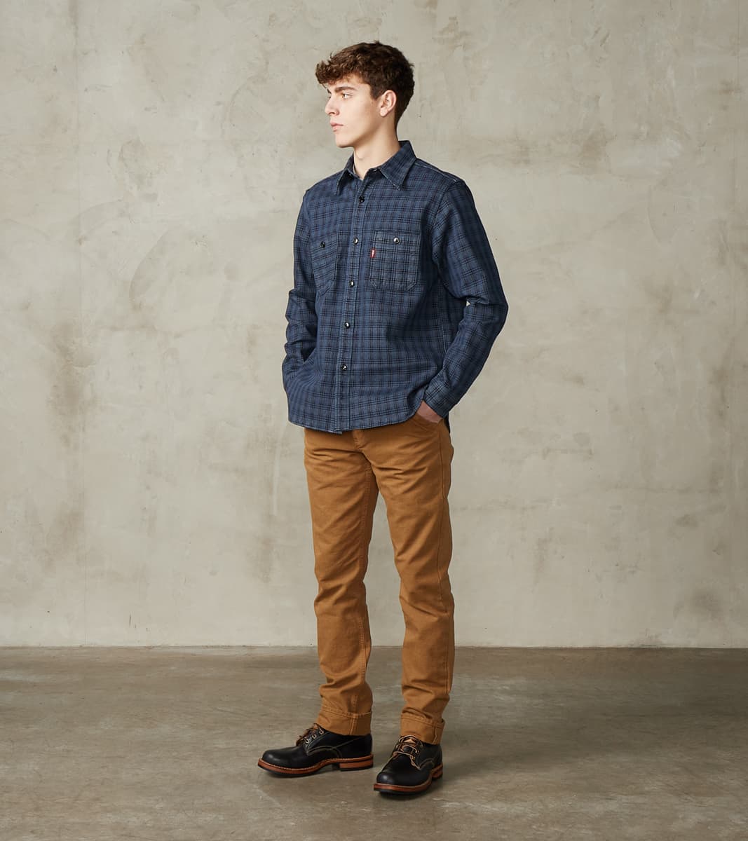 Indigo NY Check Jacquard Workshirt