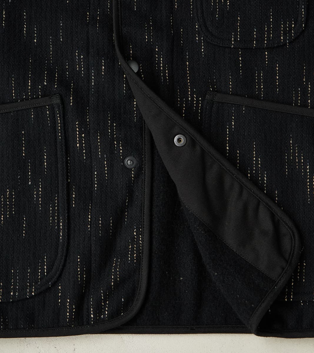 Kasuri Black Beach Cloth Work Jacket