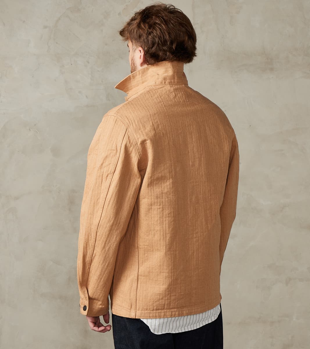 Studio D'Artisan Natural Brown Fox Cotton Military Herringbone