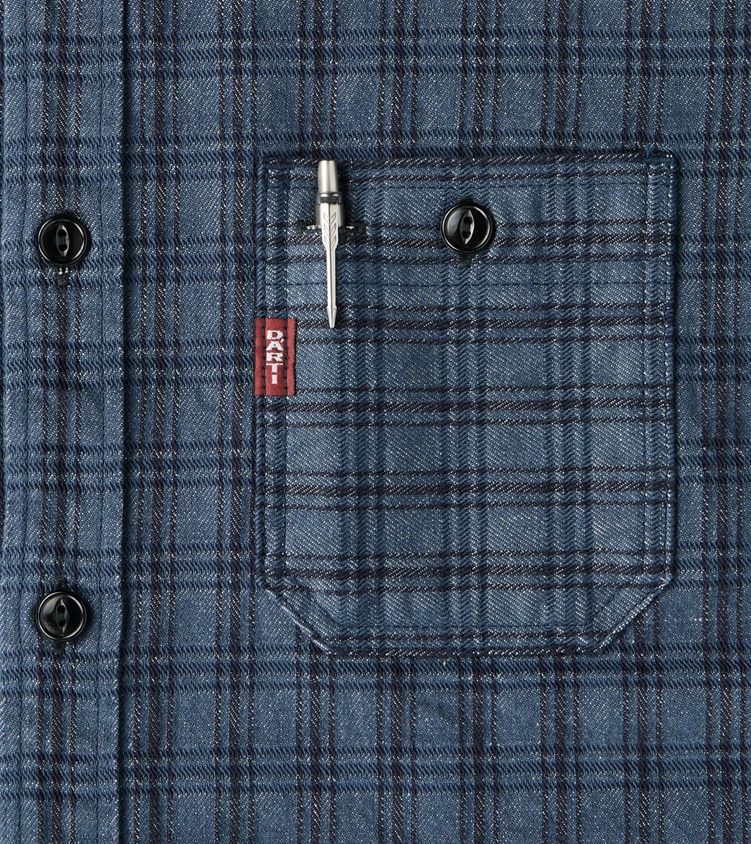 Studio D'Artisan Indigo NY Check Jacquard Workshirt – Division