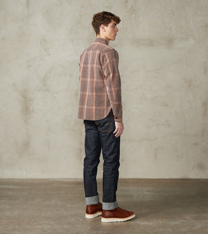 Noragi Kakishibu Persimmon Sashiko Workshirt