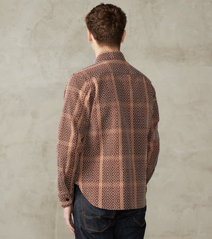 Noragi Kakishibu Persimmon Sashiko Workshirt