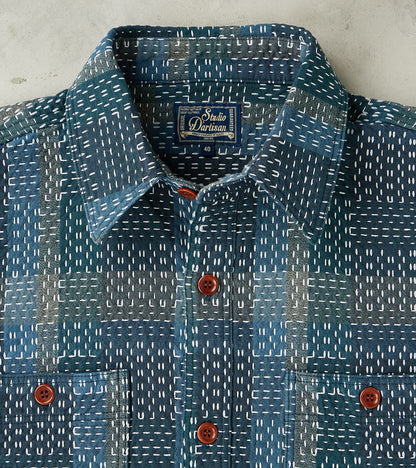 Noragi Blue Sashiko Workshirt