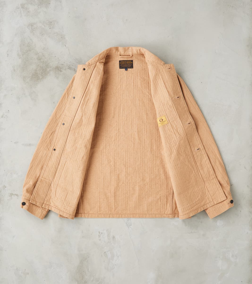 Studio D'Artisan Natural Brown Fox Cotton Military Herringbone