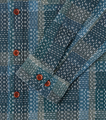 Noragi Blue Sashiko Workshirt