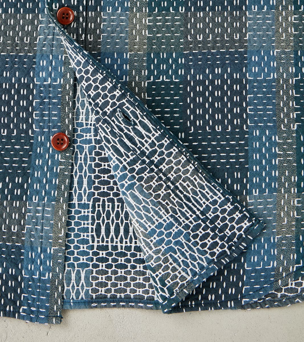 Noragi Blue Sashiko Workshirt