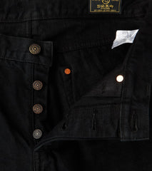 D1864 Kyoto Black Kurozome Relaxed Tapered