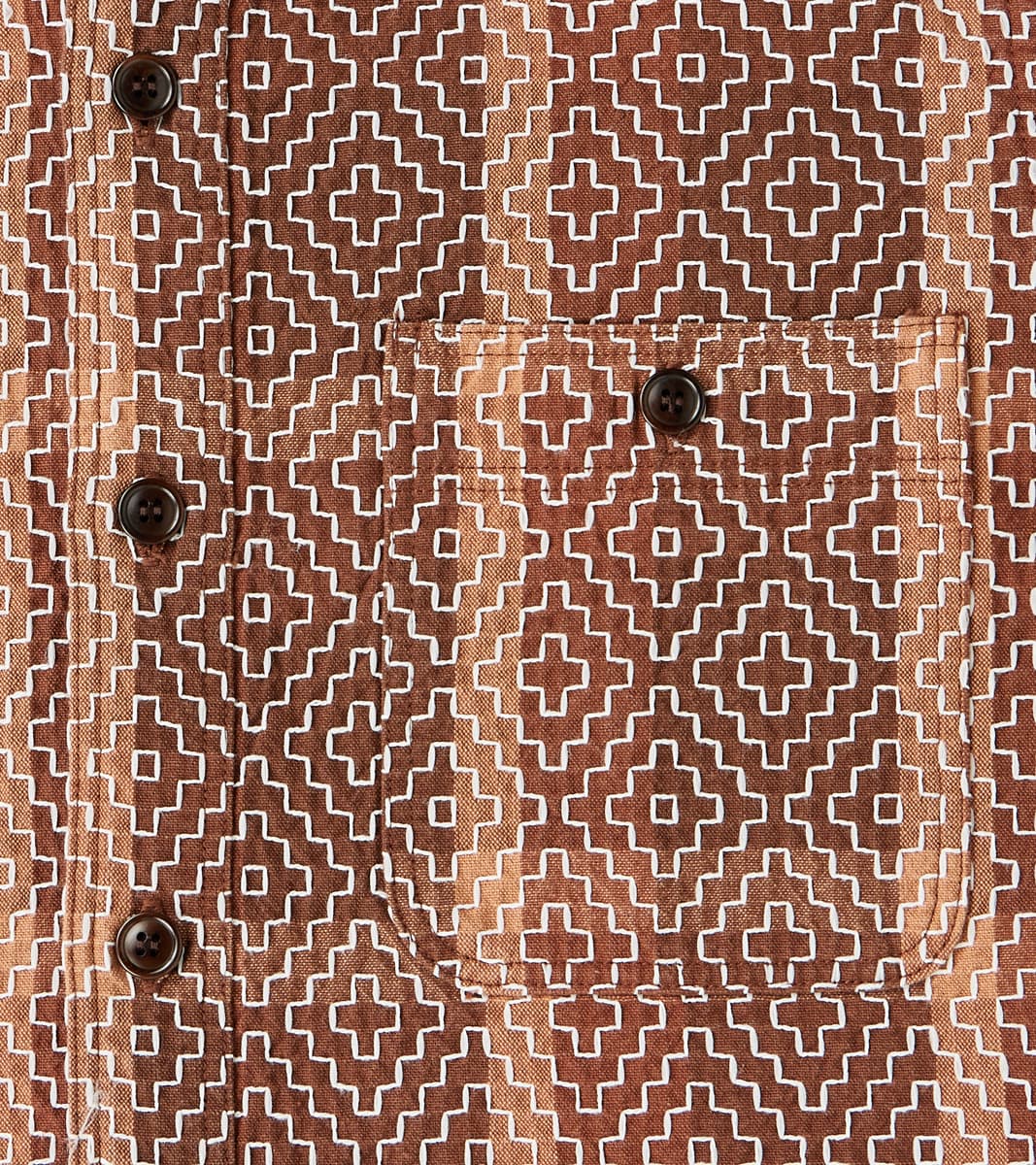 Noragi Kakishibu Persimmon Sashiko Workshirt