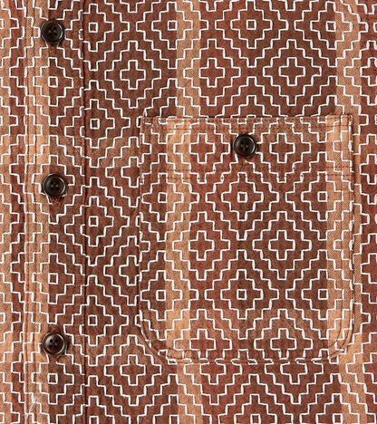 Noragi Kakishibu Persimmon Sashiko Workshirt