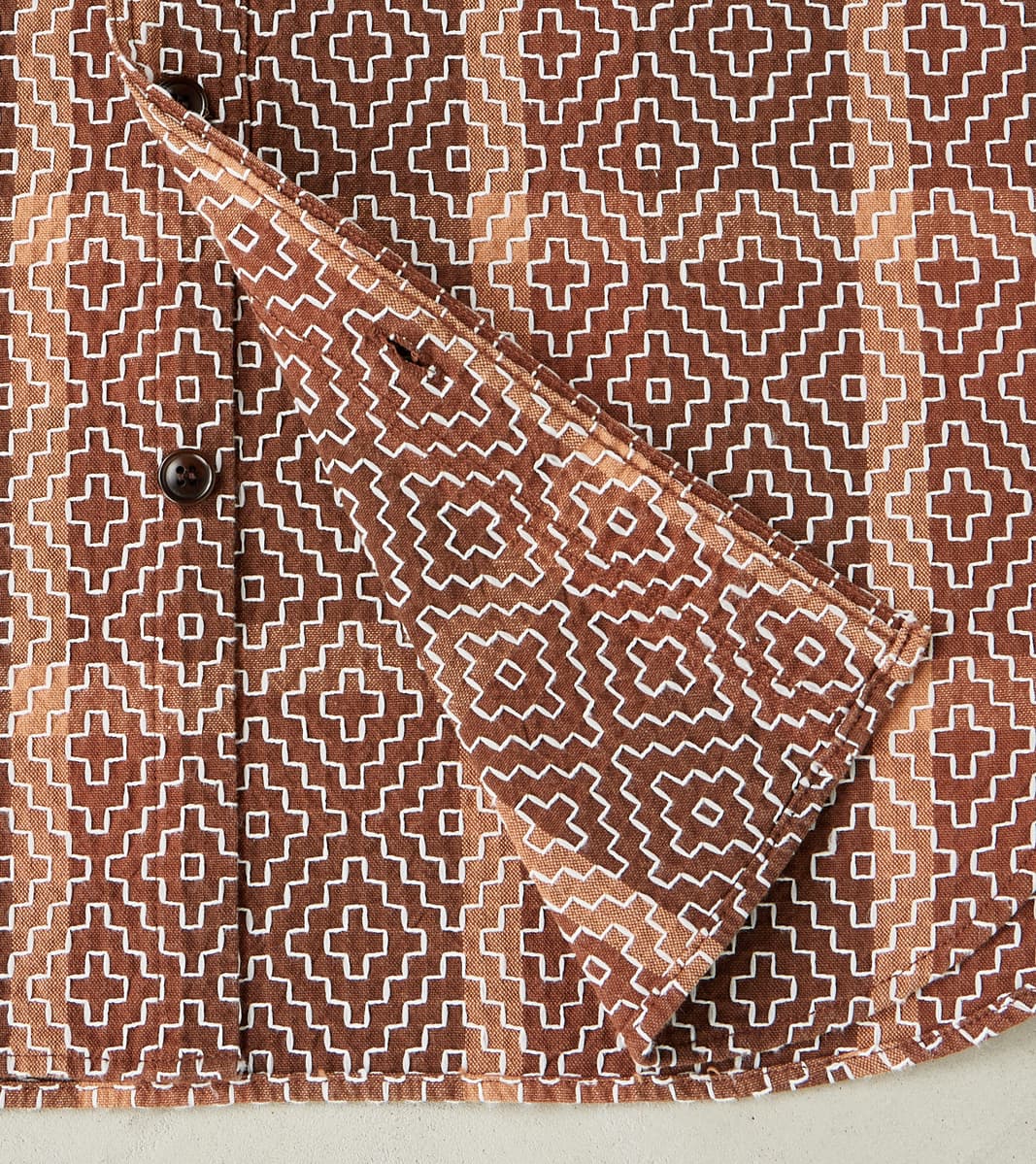 Noragi Kakishibu Persimmon Sashiko Workshirt