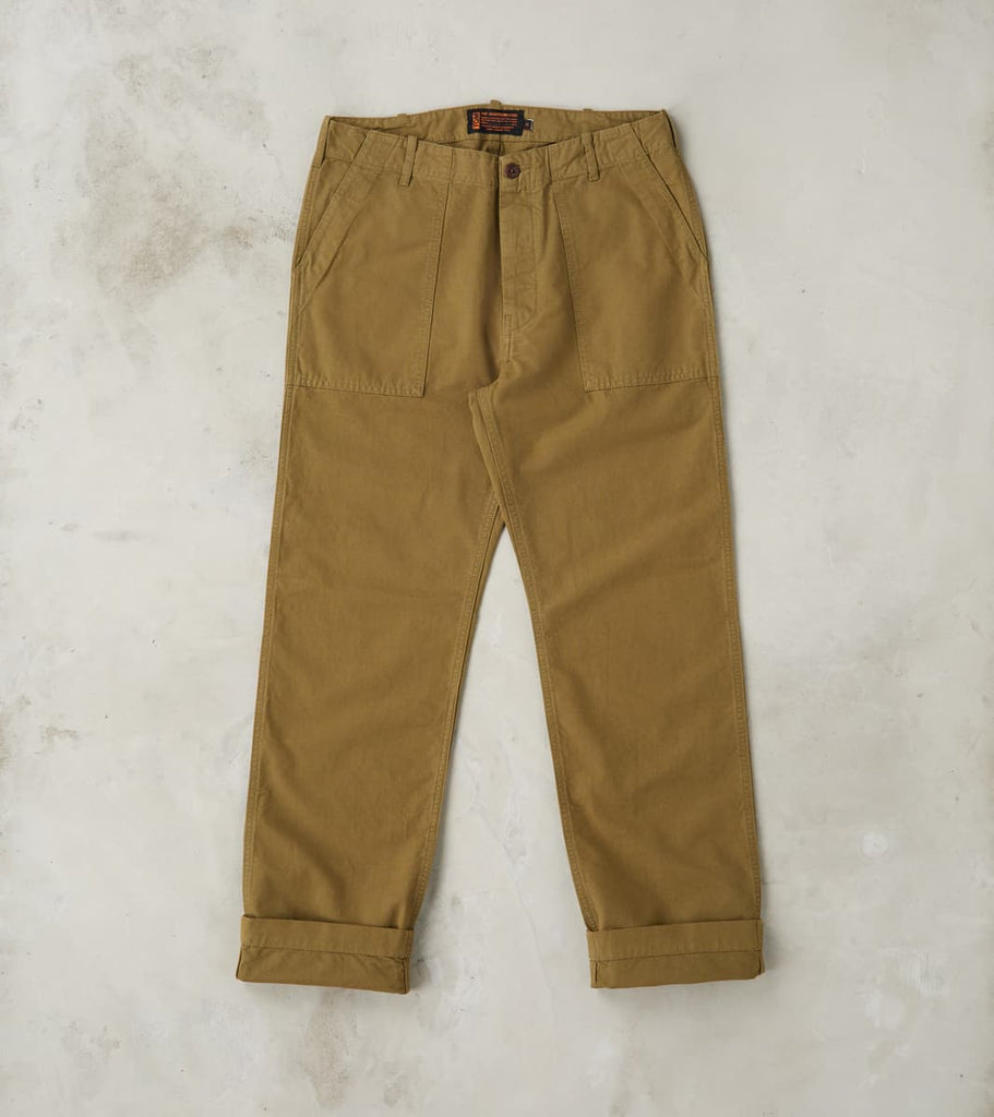 The Quartermaster - Fatigue Trouser - Olive Military Sateen
