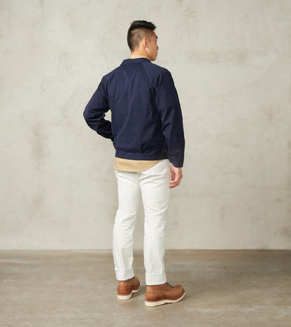 Italian Work Jacket - Navy Herringbone Twill