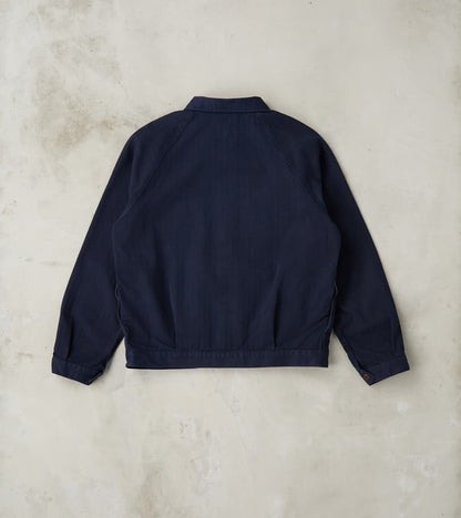 Italian Work Jacket - Navy Herringbone Twill