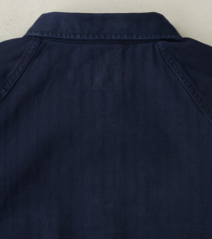 Italian Work Jacket - Navy Herringbone Twill