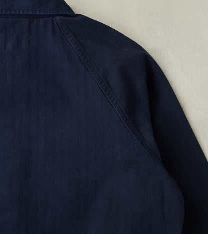 Italian Work Jacket - Navy Herringbone Twill